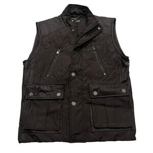 13-25 MICHAEL KORS Men's NWOT Quilt Hunting Vest Runway Sample Fall 2014 Brown M